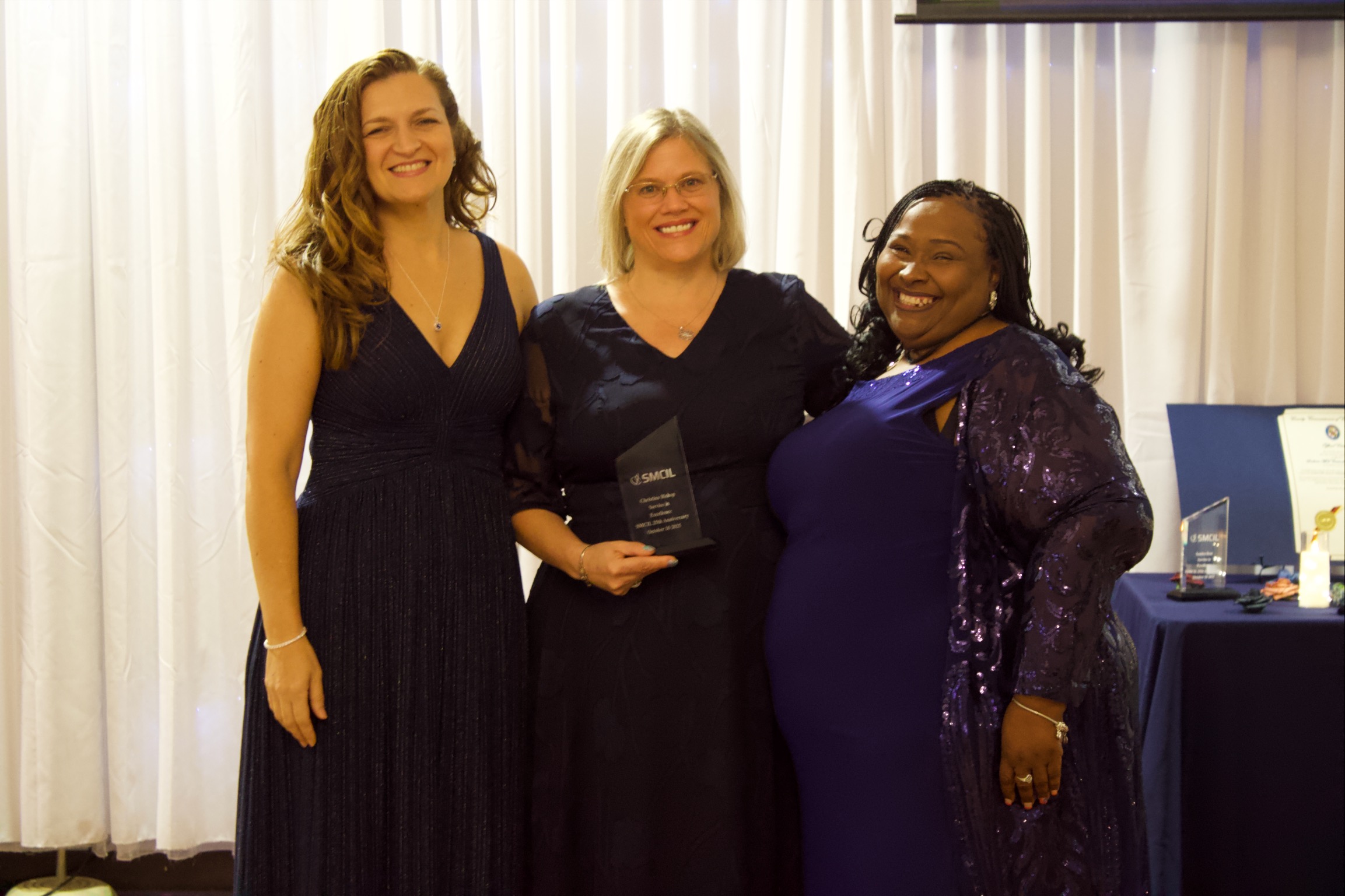 Gala Slideshow - Lidiya, Pam, and Christi receiving award