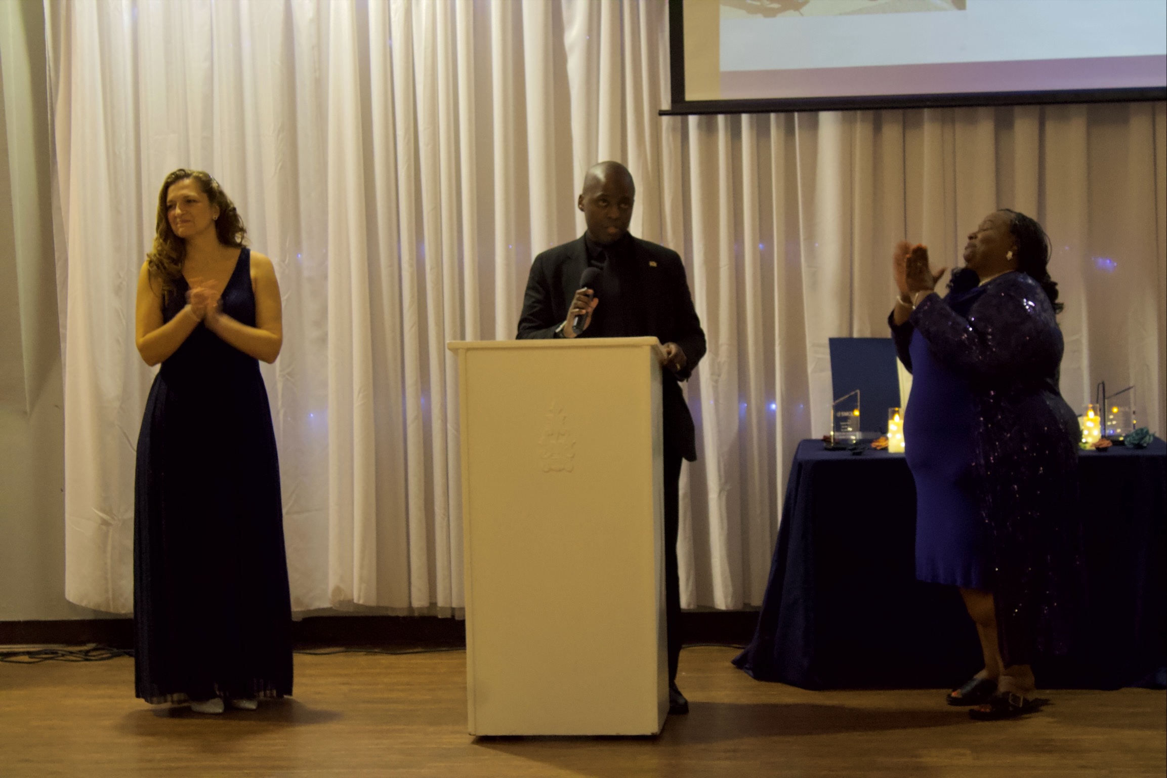 Gala Slideshow - Lidiya, Pam, and Dr. Bonner(speaking)