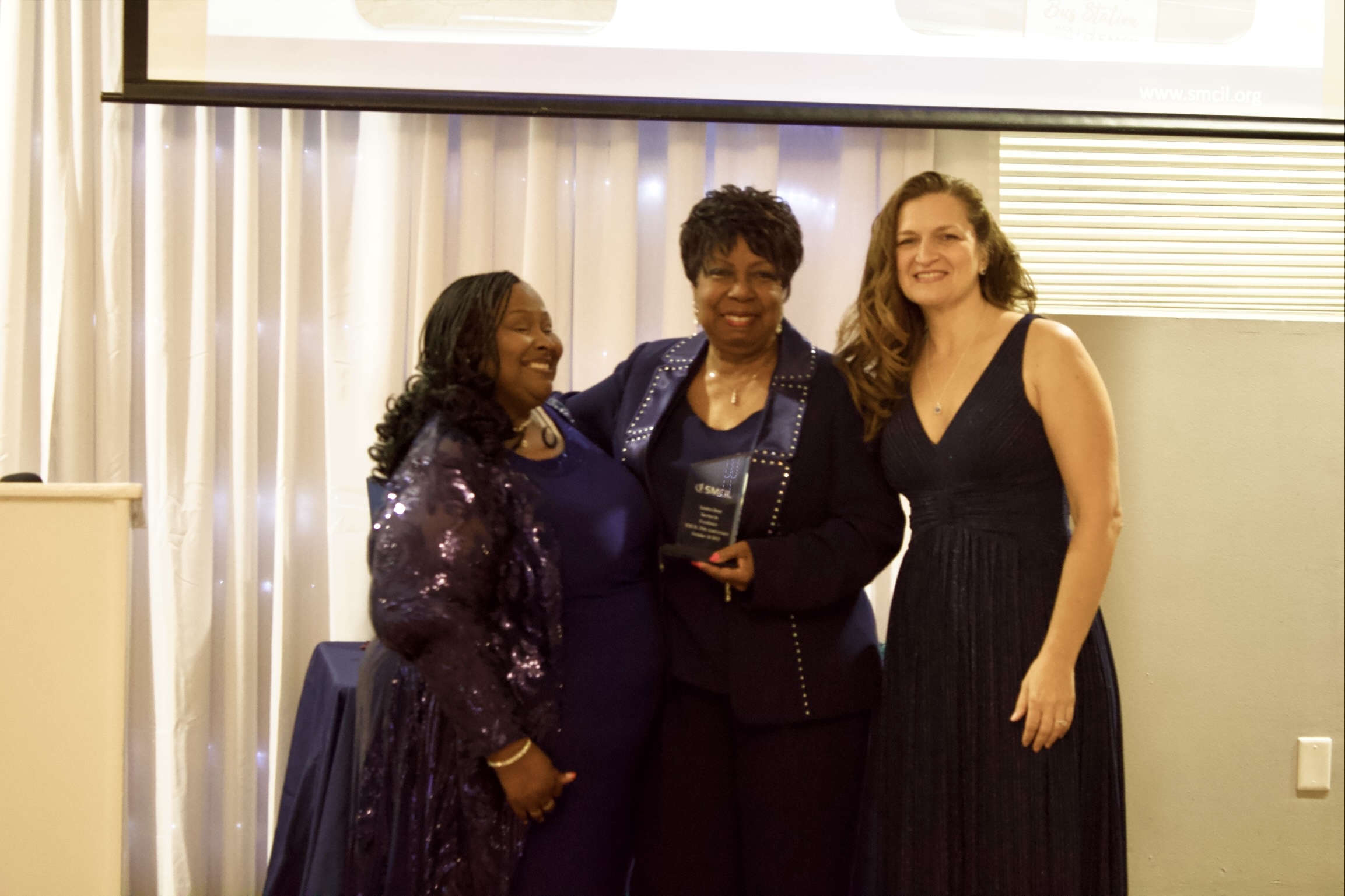 Gala Slideshow - Pam, Sandy with award, and Lidiya