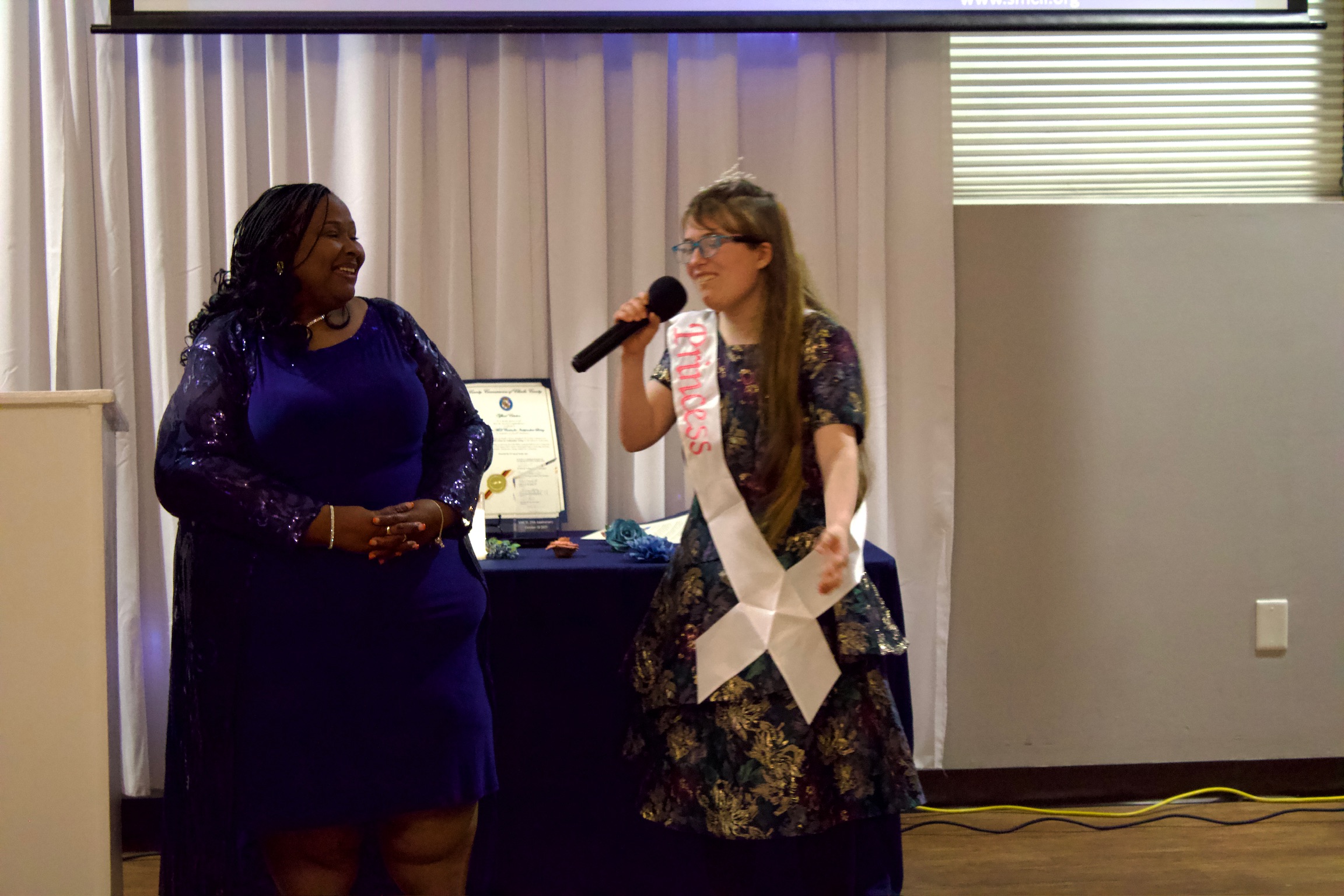 Gala Slideshow - Pam and Lily speaking