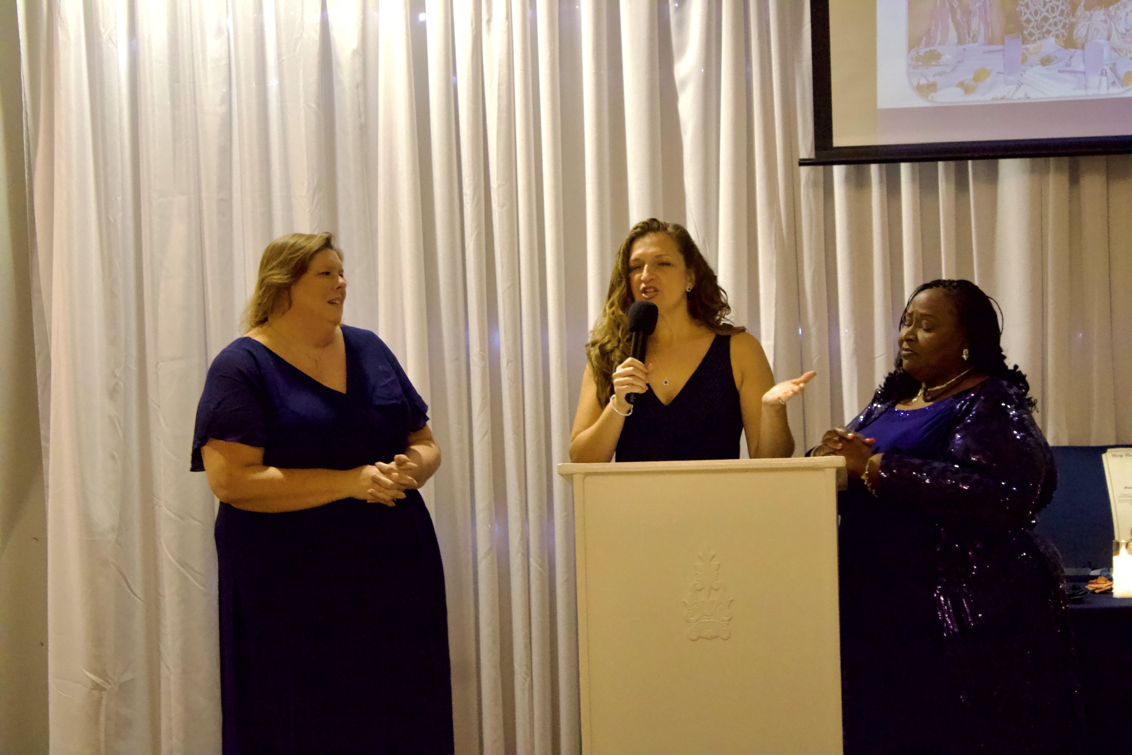 Gala Slideshow - Stacy, Pam, and Lidiya(speaking) (2)