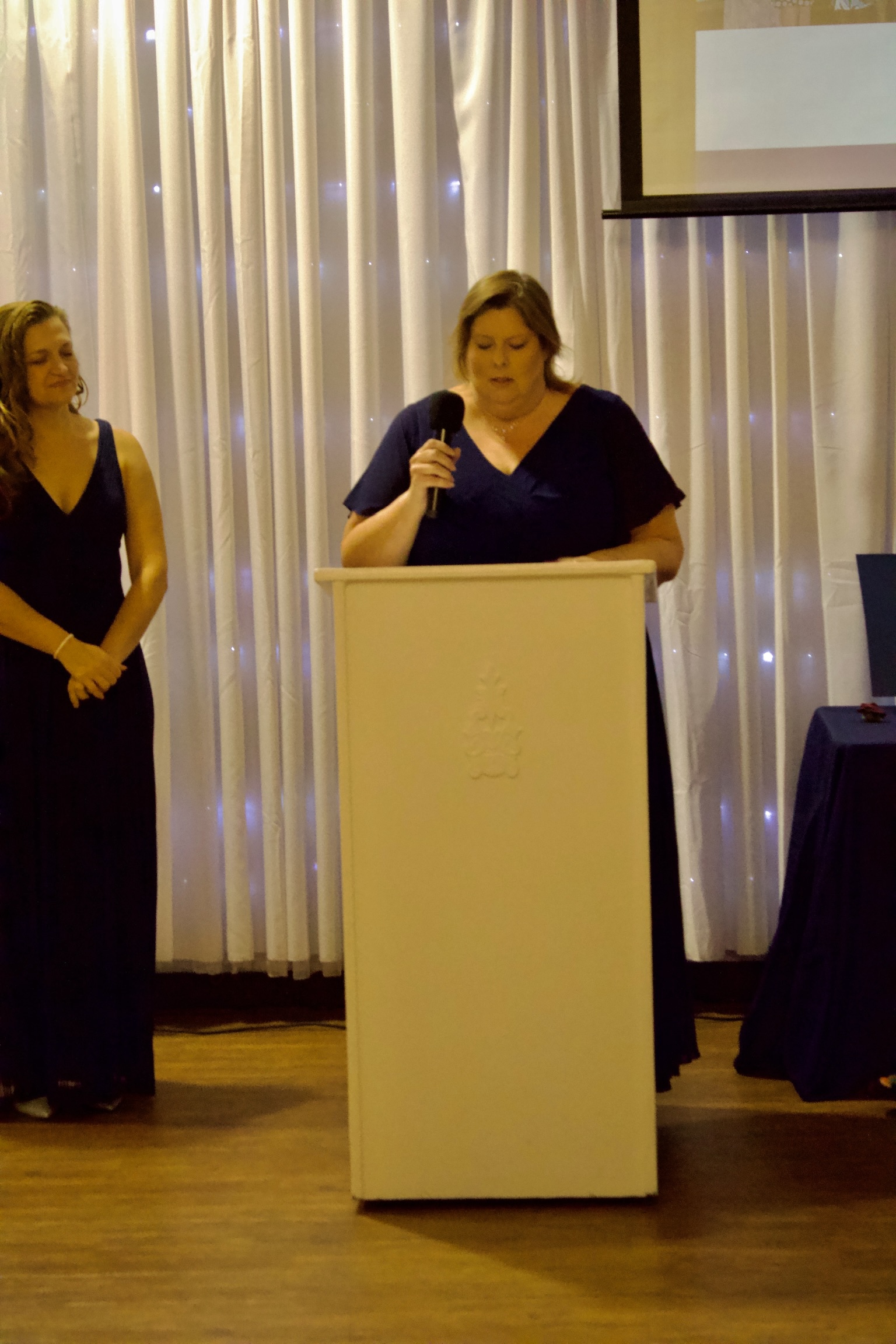 Gala Slideshow - Stacy presenting the sponsors